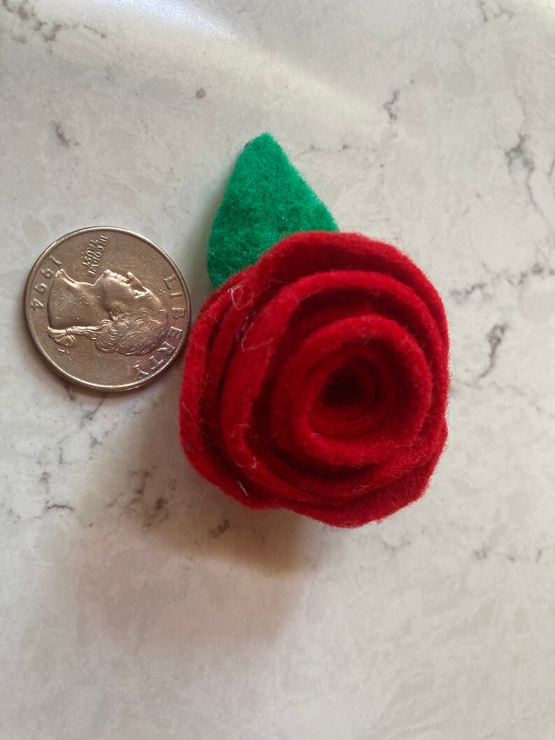 Felt Rose Hair Clip image 9