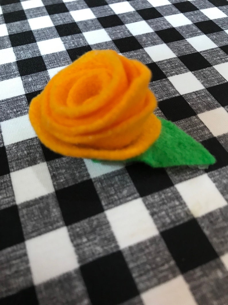 Felt Rose Hair Clip image 1