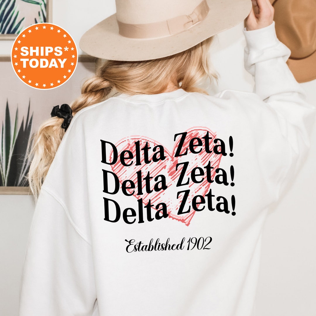 Delta Zeta Black Letter Hoodie - Emerson Coast