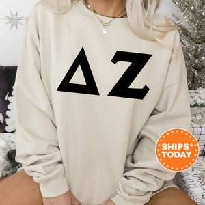 Delta Zeta Black Letter Hoodie - Emerson Coast