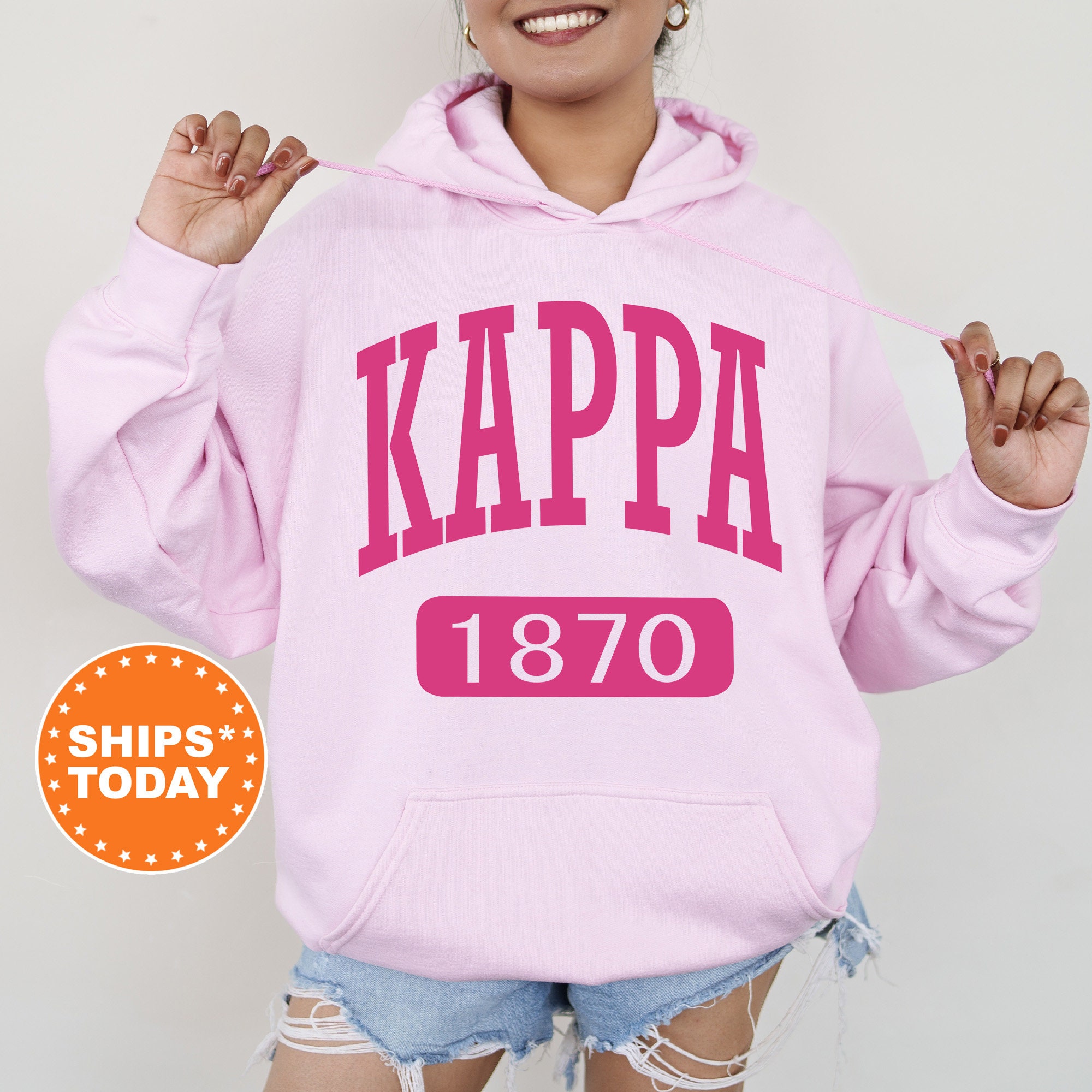 Kappa Kappa Gamma Pink Baseball Sorority Sweatshirt Kappa - Etsy