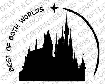 Best of Both Worlds Theme Park SVG Design Bundle