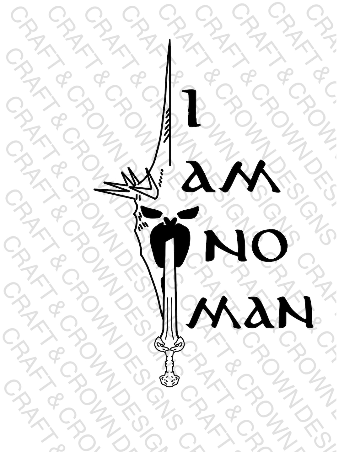 I Am No Man Eowyn Lotr SVG Design Bundle Etsy