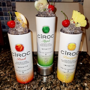 Ciroc Citrus, Pineapple, Mango, Peach, Watermelon, Passion, Coconut, Vodka, Apple Inspired Custom Stainless Steel Tumblers 20oz