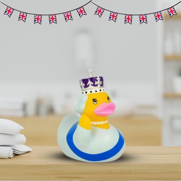 Canard en caoutchouc de la reine Elizabeth II - Cadeau commémoratif du jubilé de platine