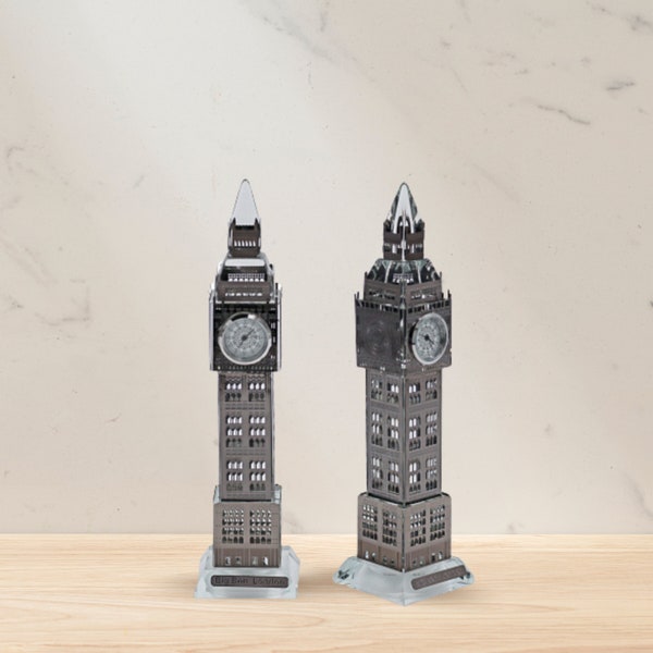 Cristal Gris London Big Ben Modelo 19cm - London Souvenir Regalo