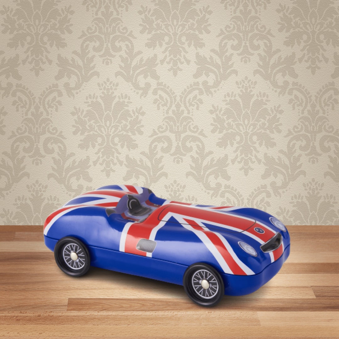 Union Jack Car Tin Vanilla Fudge 200g Union Jack Wrap Vintage Car Etsy