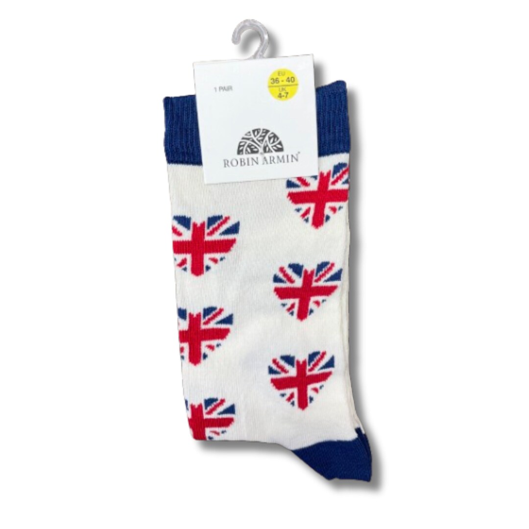 Union Jack Hearts London Socks London Souvenir Socks Unisex Etsy
