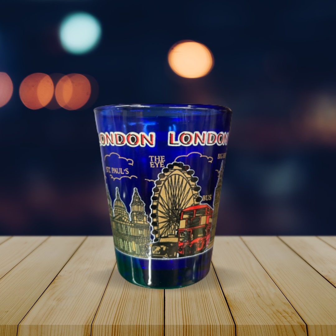 London Shot Glass Midnight Blue Edition London Souvenir Etsy