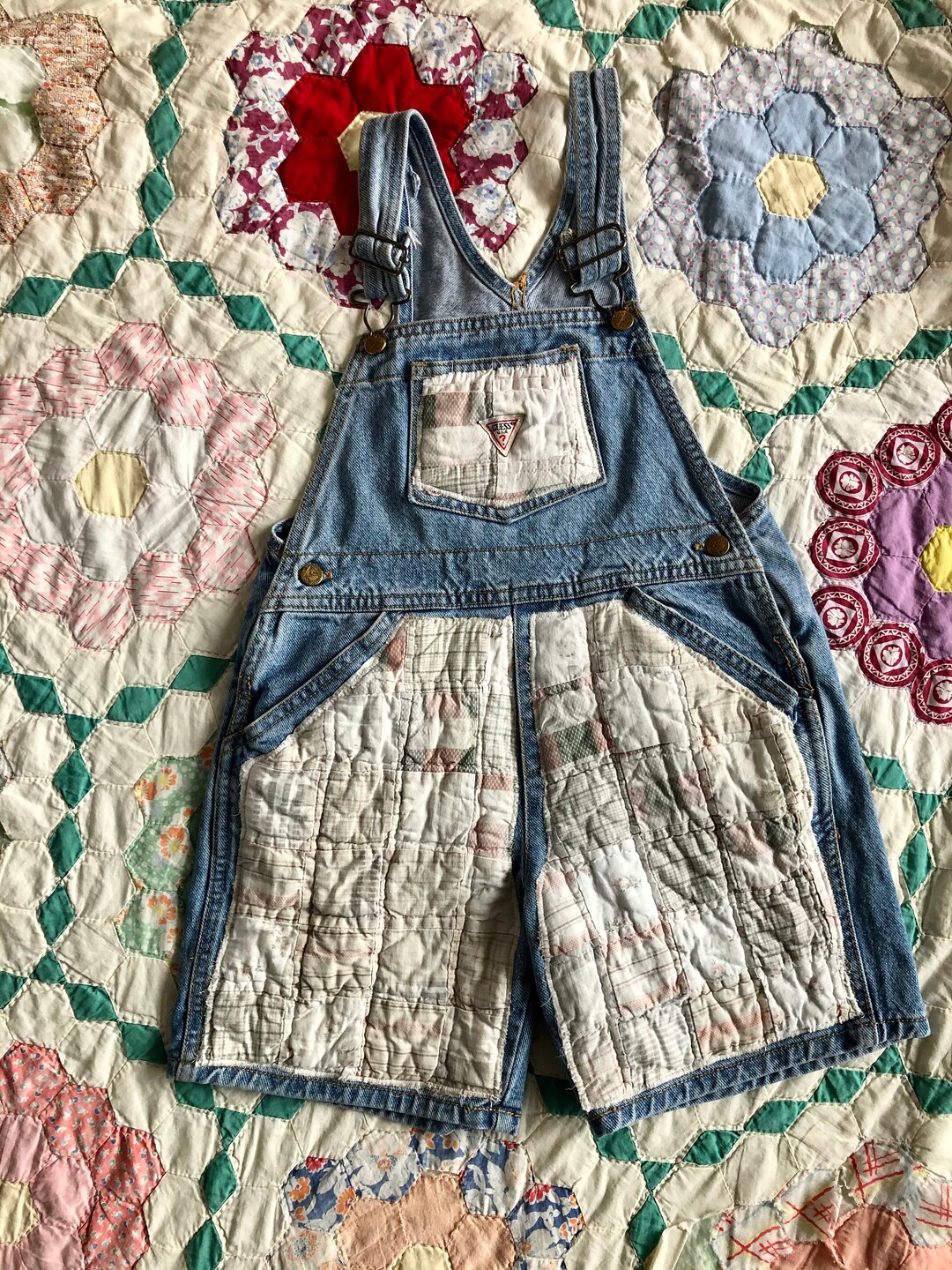 Handmade Vintage Quilt Kid's Overalls - Etsy