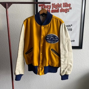 60’s 70’s BUTWIN Varsity Jacket Vintage Vintage Butwin Leather Wool Varsity Jacket Size 32 Letterman