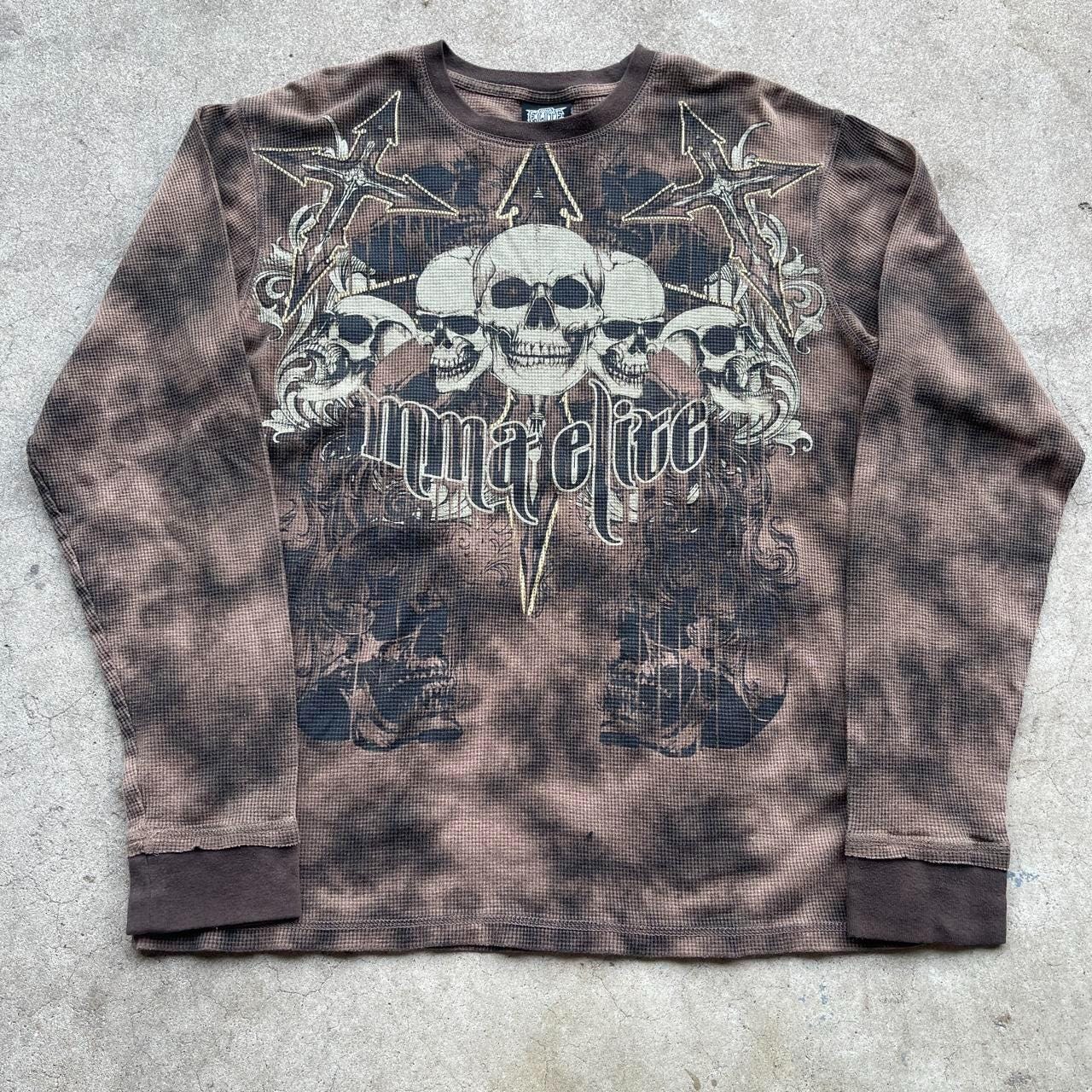 Women Skull Thermal Shirt