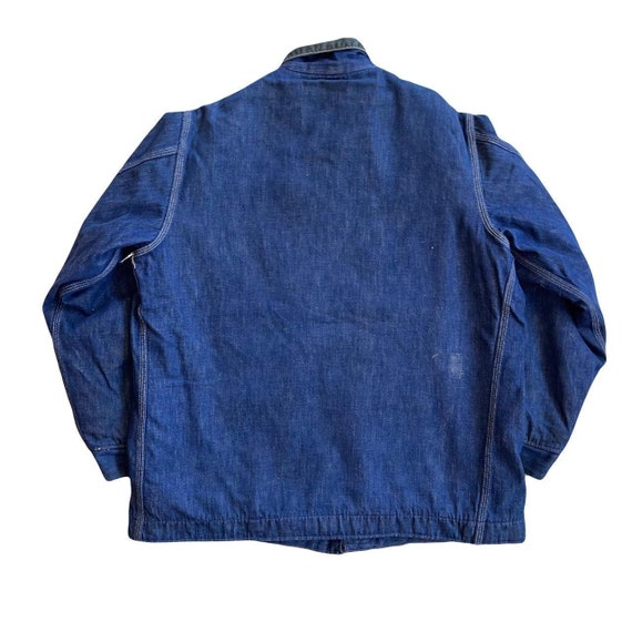 1980s Sears Denim Blanket Lined Chore Jacket - Gem