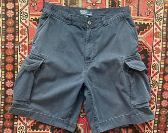 Vintage 90er Jahre Polo Ralph Lauren Navy Cargo Shorts