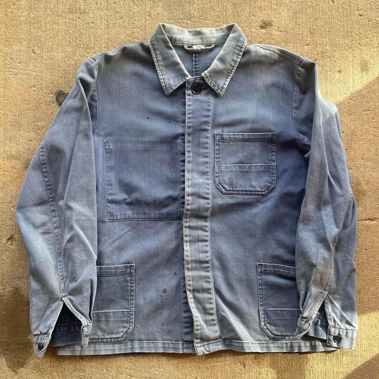 Sun Faded French Chore Jacket - Etsy UK 