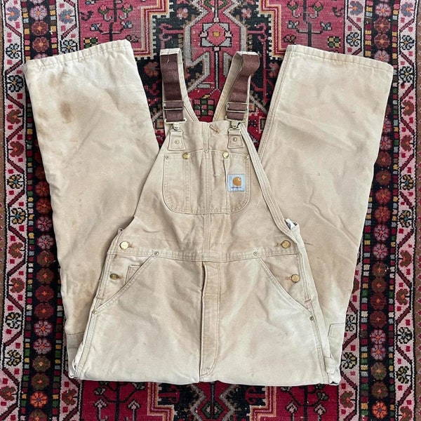 Vintage 1990s Quilted Carhartt Bib Overalls