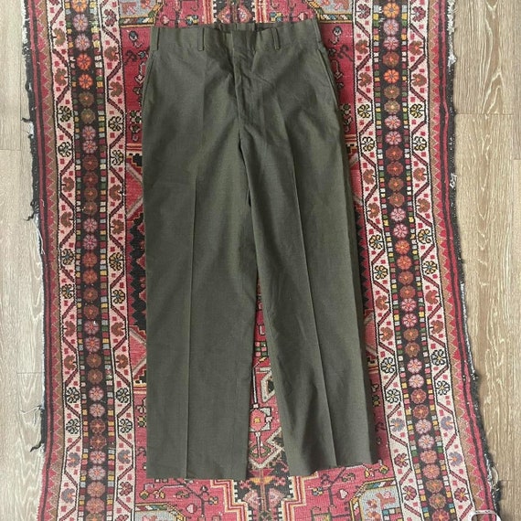 Vintage 1970s Vietnam Era US Military Trouser Pan… - image 1