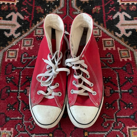 Vintage 1990s Red Chuck Taylor Converse All Star Size 6 Etsy