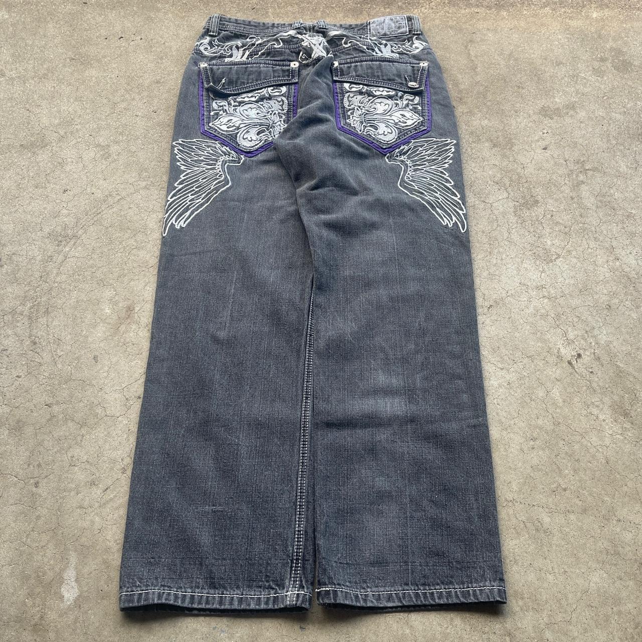 2000's archive design刺繍buggy denim Baggy Jeans 2000s Vintage - Etsy