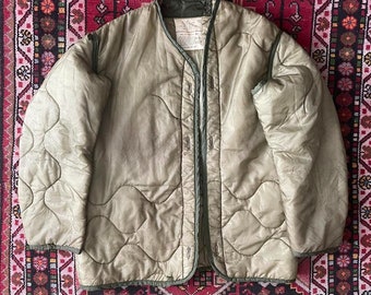 Vintage 1970er Jahre US Militär Liner Jacke aus der Vietnam Ära