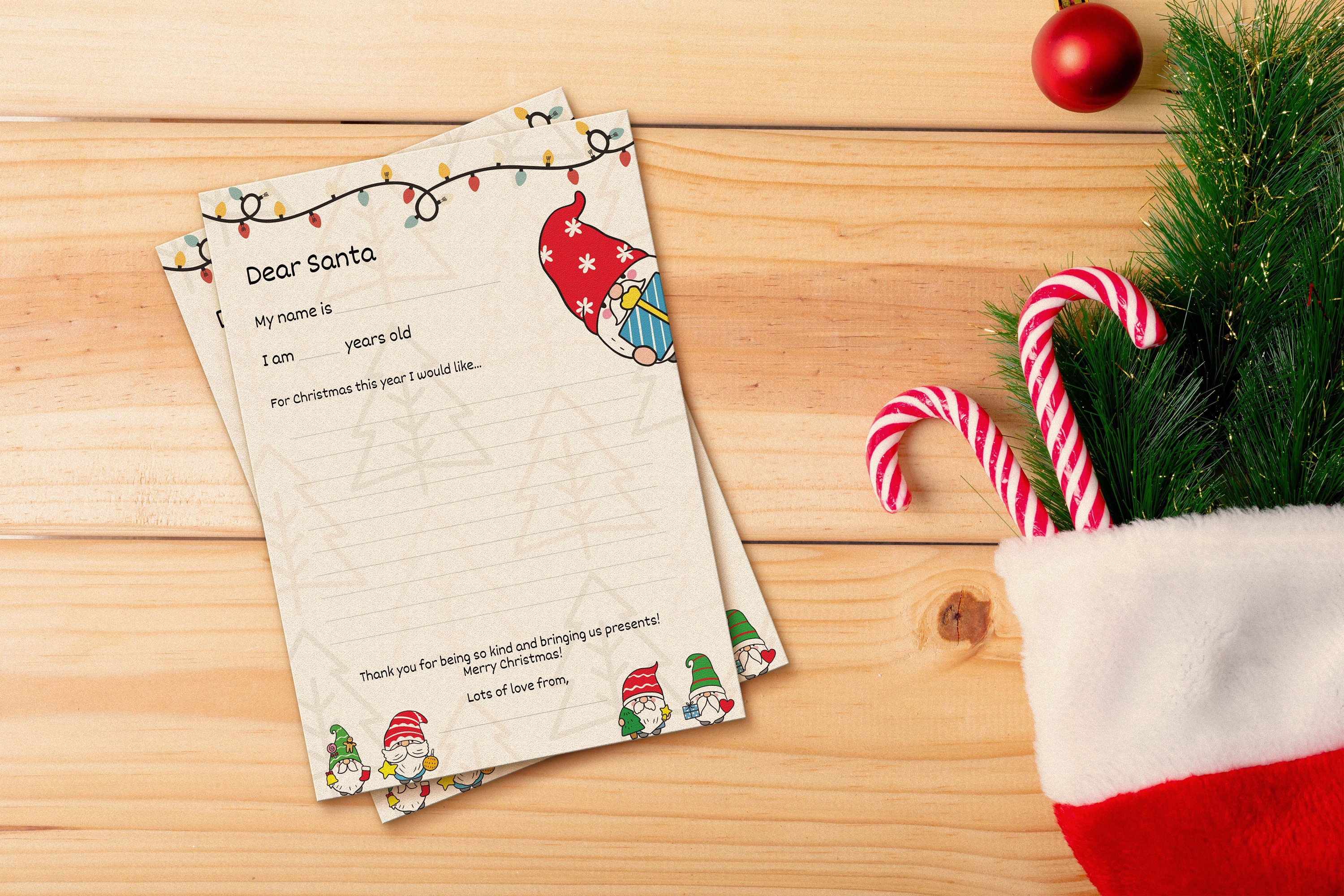 Printable Letter to Santa | Kids Christmas Wish List | Dear Santa ...