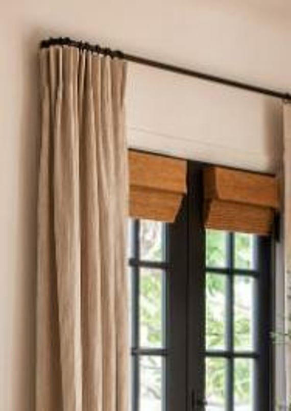 Barra De Cortina Extensible De Metal - Ajustable 135-220 Cm, Color Negro, Aluminio