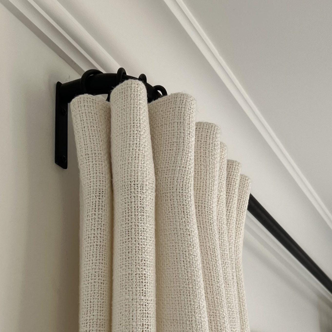 French Return Curtain Rod Set / 7/8" Diameter Rods