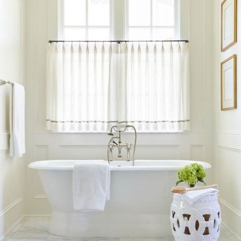 Cafe Curtain Rods With Outside Mount / 1/2 Wrought Iron Etsy