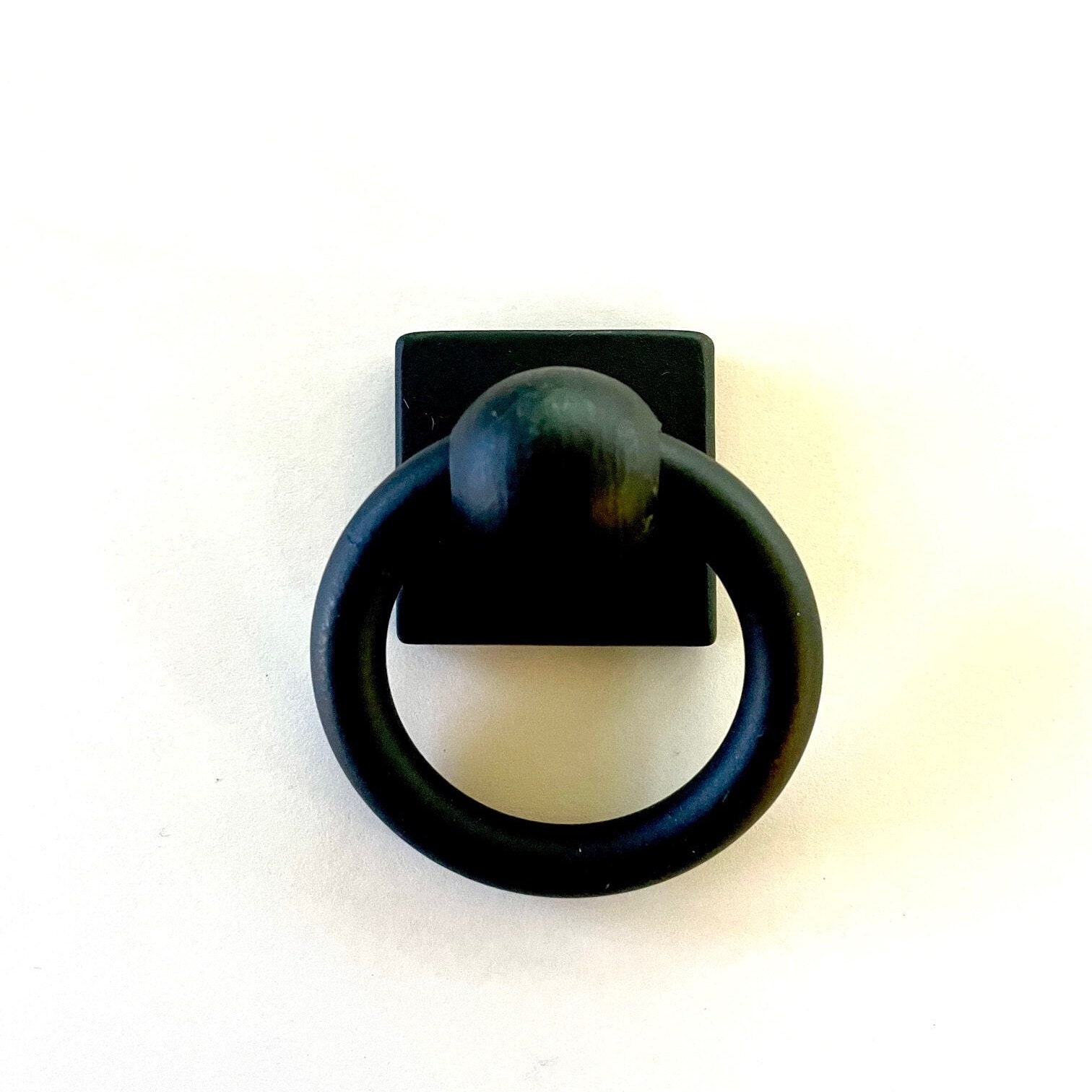 Square Rope Back Plate Ring Pull With Square Back Plate (wrought Iron) - Etsy