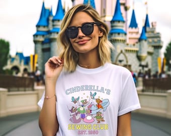 Cinderella's Sewing Club, Cinderella Tshirt, matching Disney tee, Disney gift, disneyworld family shirts, Disney tshirt, magic kingdom