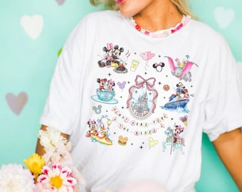 Juste ici pour les manèges, Magic Kingdom, parcs Disney, t-shirt rétro inspiré des manèges, t-shirt inspiré des manèges disney, t-shirt disneyland,