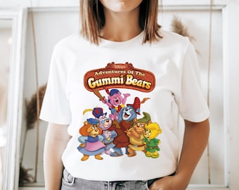Disney Gummi bears tshirt, vintage disney shirt, 80s cartoon tee, 90s disney tee, disney vacation tee, matching family shirts, Disney World,