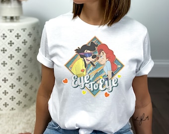 Powerline Eye to Eye Tshirt, Powerline goofy movie tshirt, max & roxanne, goofy shirt, matching Disney tshirts, Disney vacation tee,