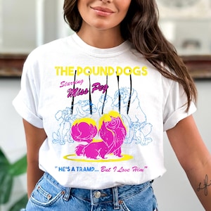 Die Pound Dogs, Lady und das Tramp-T-Shirt, Disney-Parks, Disney-Shirt, Disney-Geschenke, Disneyland-Familienausflug-Geschenkidee, passendes Disney-Shirt