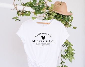 Please Return To, T-shirt, mickey mouse, Tee, Disney Bounding, Disney T-shirt, DLP, Disney Vacation Shirt, Disney Parks, matching disney tee