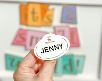 Insignia de miembro del elenco de Disneyland París, pin de Disney, parques de Disney, pin personalizado, regalo de Disney, viaje a Disney, miembro del elenco de Disney, vacaciones en Disney