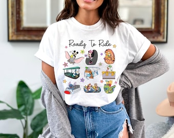 Ready To Ride T-shirt, Magic kingdom, Disney parks, Retro disney inspired tshirt, disney rides inspired tshirt,  disneyland tee, Disneybound