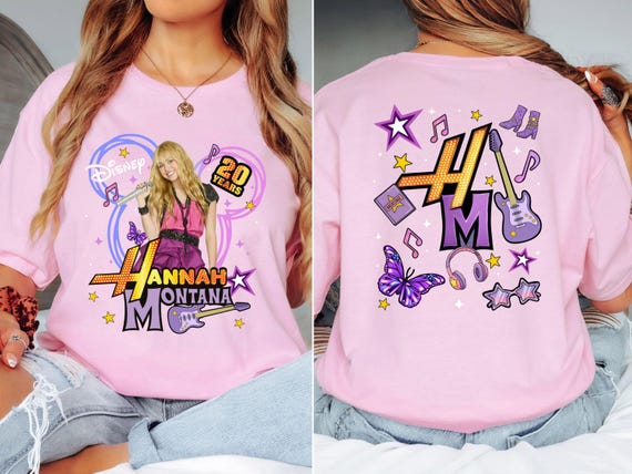 Hannah Montana Tshirt, Hannah Montana top, Lizzie Mcguire tee, Disney graphic tee, 2000s disney tee, y2k style, nostalgic tee
