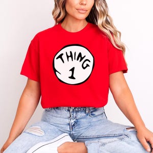 Maglietta Dr. Seuss Thing, maglietta Thing 1 Thing 2, maglietta Dr. Seuss, Seuss Landing, maglietta Universal Studios, magliette da vacanza abbinate,