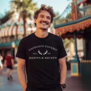 La taverne de Gaston, t-shirt Gaston, la belle et la bête Gaston, la belle et les meilleurs cadeaux, cadeaux Disney, t-shirt de famille disneyworld, cadeau Disney