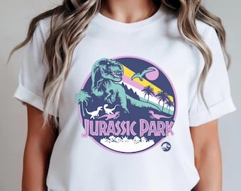 Pastel Jurassic Park tshirt, Universal studios tshirt, epic universe tshirt, cute matching tshirt for family, islands of adventure, dinosaur