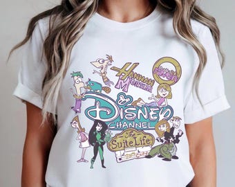 The Disney Channel Retro Tshirt, Hannah Montana top, Lizzie Mcguire tee, Disney graphic tee, 2000s disney tee, Thats so raven, nostalgic tee