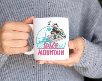 Space Mountain, Tomorrowland, WDW, regali Disney, tazza Disney, tazze da regalo, regalo di compleanno per lei, tazze per uomo, regali per gli amanti della Disney