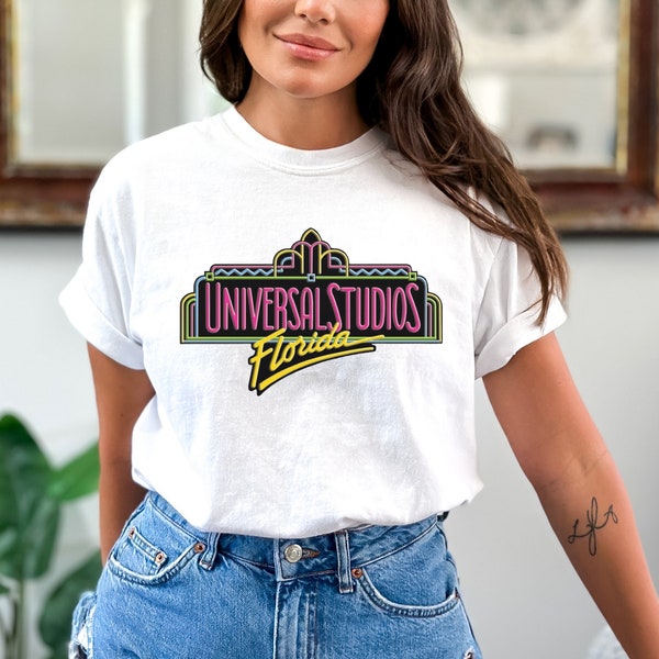 Camiseta da Universal Studios Orlando para viagem em família, passeio pela Universal, camisetas combinando fofas para a família, presente da Universal Studios para férias.