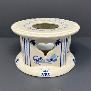 Vintage Royal Delft Hand Painted Blue and White Candle Holder
