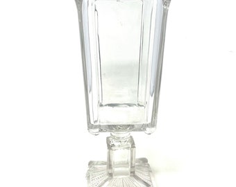 Vintage Adams Klarglas Selleriehalter / Antiker Selleriehalter Adams Glas
