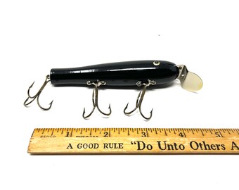 RARE pêche ancien 1 leurre RUBLEX Plucky années 1950