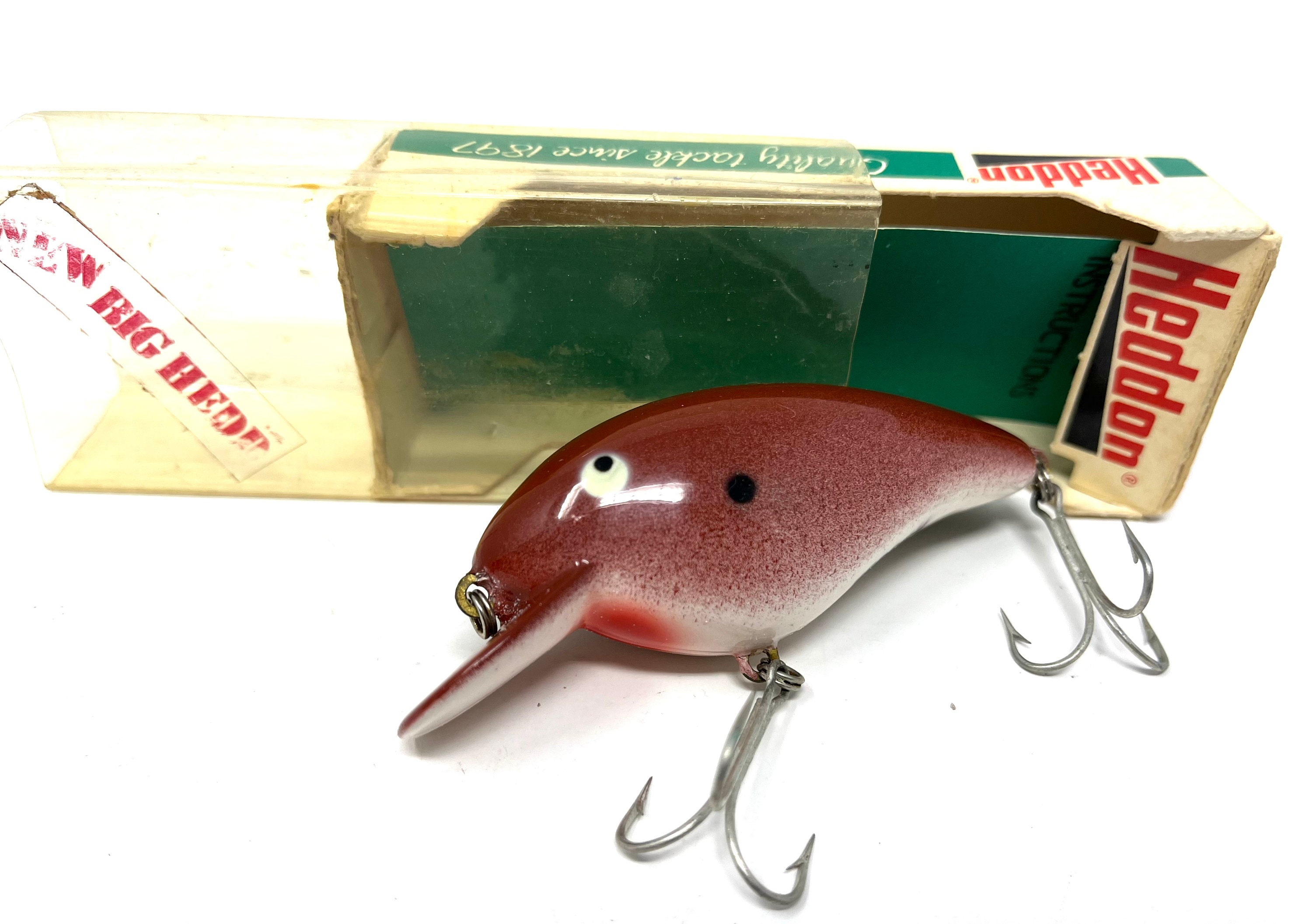 Vintage Heddon Big Hedd 9330 BWR Fishing Lure With Box - Etsy