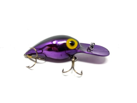 Vintage Pre Rapala Storm Wiggle Wart Purple Fishing Lure / Antique Fishing Lure  Pre Rapala Storm Wiggle Wart 
