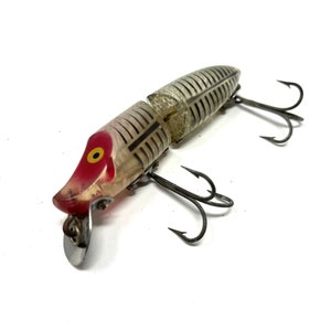 Vintage Heddon Jointed River Runt Lure Silver Shore / Antique Fishing Lure  Heddon Jointed River Runt Silver Shore -  India